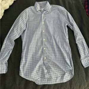 Men's Peter Millar Blue Checkered Shirt